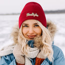 Warm Embroidered Knitted Hats