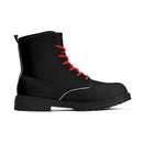 Black Leather Black Outsole Boots