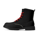 Black Leather Black Outsole Boots