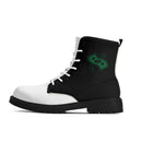 Black And White Leather Boots