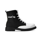 Black And White Leather Boots
