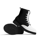 Black And White Leather Boots