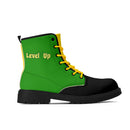 Jamaica Flag  Leather Black Outsole Boots
