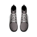 Grey Leather Black Outsole Boots
