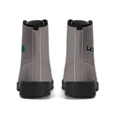 Grey Leather Black Outsole Boots