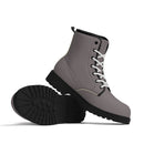 Grey Leather Black Outsole Boots