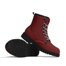Maroon Leather Black Outsole Boots