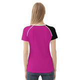 Black And Pink Sleeve Top