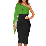 Lemon Lime Pepper Evening  Dress