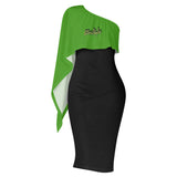 Lemon Lime Pepper Evening  Dress