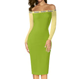 Olive Cream Long Sleeve Wrap Dress