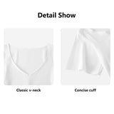 Red And White V-neck Streamers Top
