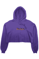 Purple crop fleece Sweater Hoodie