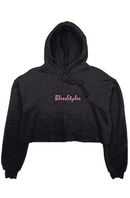 Grey Crop Fleece Hoodie