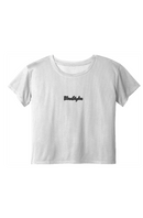 White Mesh Crop Tee