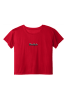 Red Mesh Crop Tee