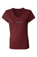 Maroon Jersey V-Neck T-Shirt