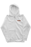White Independent Zip Hoodie