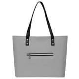 Grey Waterproof Leather Handbag