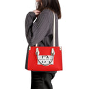 Red Luxury Leather Tote HandBag
