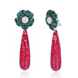 Big Silver Drop Earring
