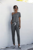 Relaxed Casual Drawstring Romper