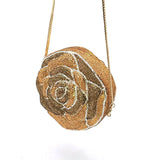 Elegant Bridal crystal Rose clutche