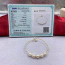 Natural Pearls 18k Gold Bangle Bracelet