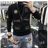 Winter Cotton Embroidery O-Neck Sweater