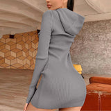 Pullover Hoodie Stretch Dress