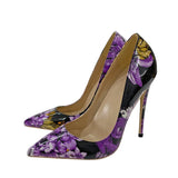 Pointed Flowers Heels