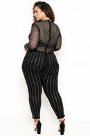 Plus size full sleeve Romper