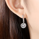 S925 Sterling Silver 1CT 6.5MM Moissanite Earrings