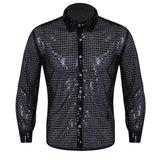 Casual Slim Fit Shiny Dress Shirt