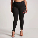 Plus Size Floral Rose Jeans
