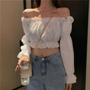 Off Shoulder Long Sleeve Tube Top