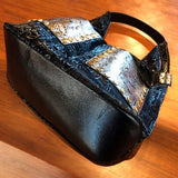 Golden Color Leather Big Pocket Handbag
