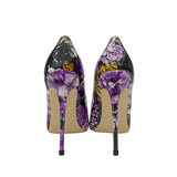 Pointed Flowers Heels