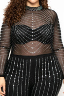 Plus size full sleeve Romper