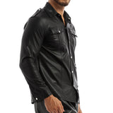 Leather Style Dress Shirt