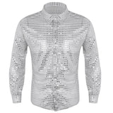 Casual Slim Fit Shiny Dress Shirt