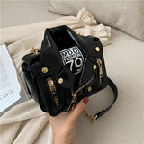 European Leather Jacket Handbag
