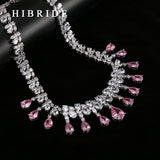 Quality Tear Drop Cubic Zirconia Necklaces