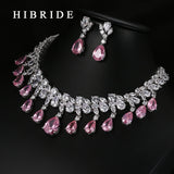 Quality Tear Drop Cubic Zirconia Necklaces