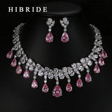 Quality Tear Drop Cubic Zirconia Necklaces