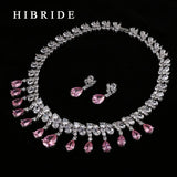 Quality Tear Drop Cubic Zirconia Necklaces