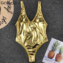 Shiny Gold And Silver One Piece And Bikini