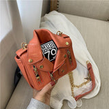 European Leather Jacket Handbag