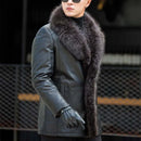 Fur Collar Leather  Jacket