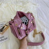 European Leather Jacket Handbag